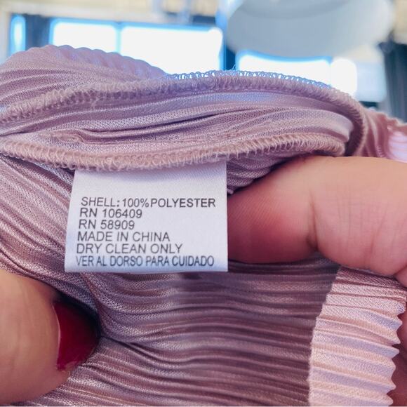 ANTHROPOLOGIE GIANNI BINI Blush Rose Pink Pleated Ruffle Drop Tank Top Blouse XS - Picture 8 of 11